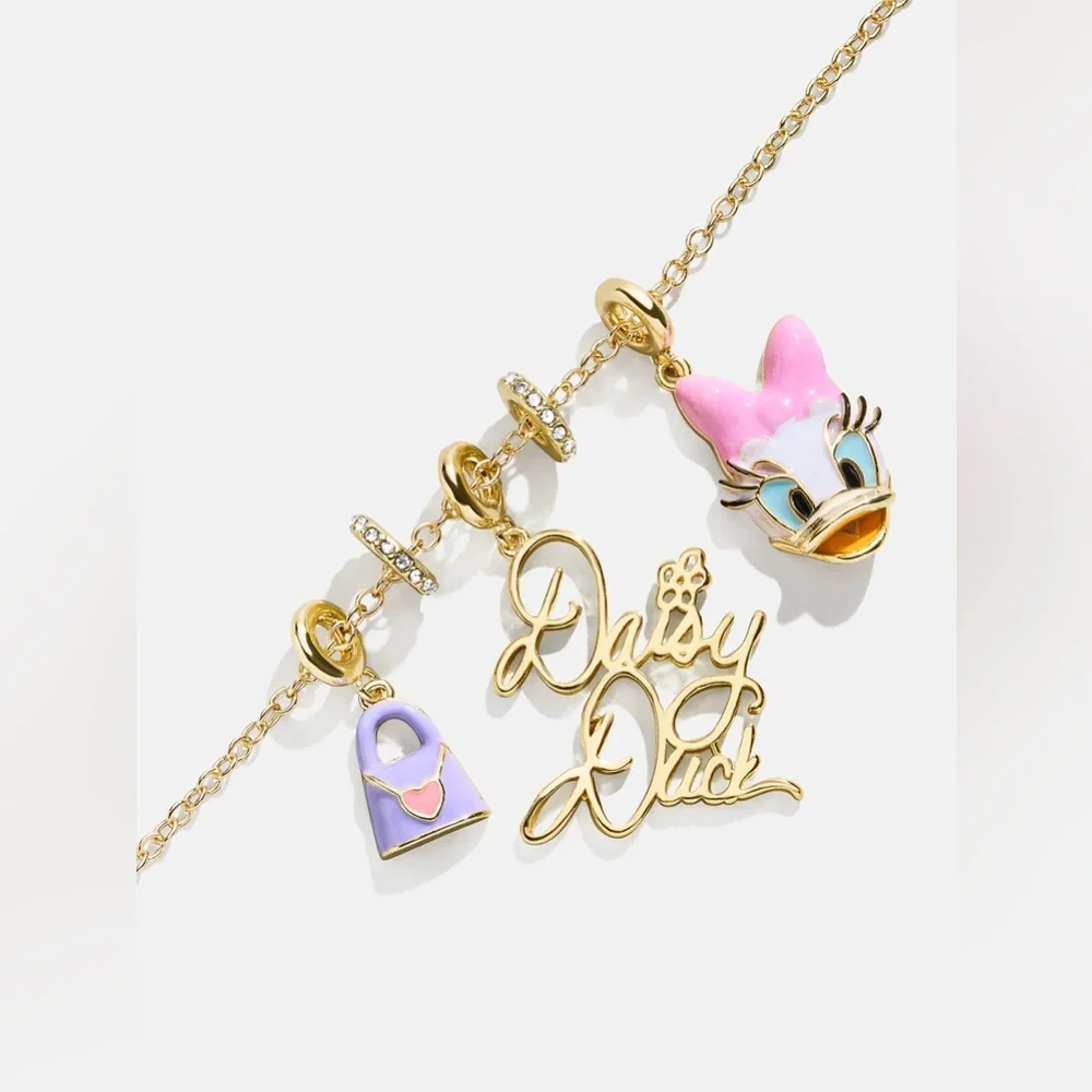 Disney Daisy Duck Cluster Charm Necklace NEW